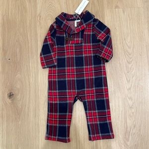 New Janie and Jack plaid one piece 6-12m